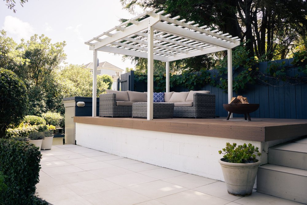 A serene garden path with native plants.