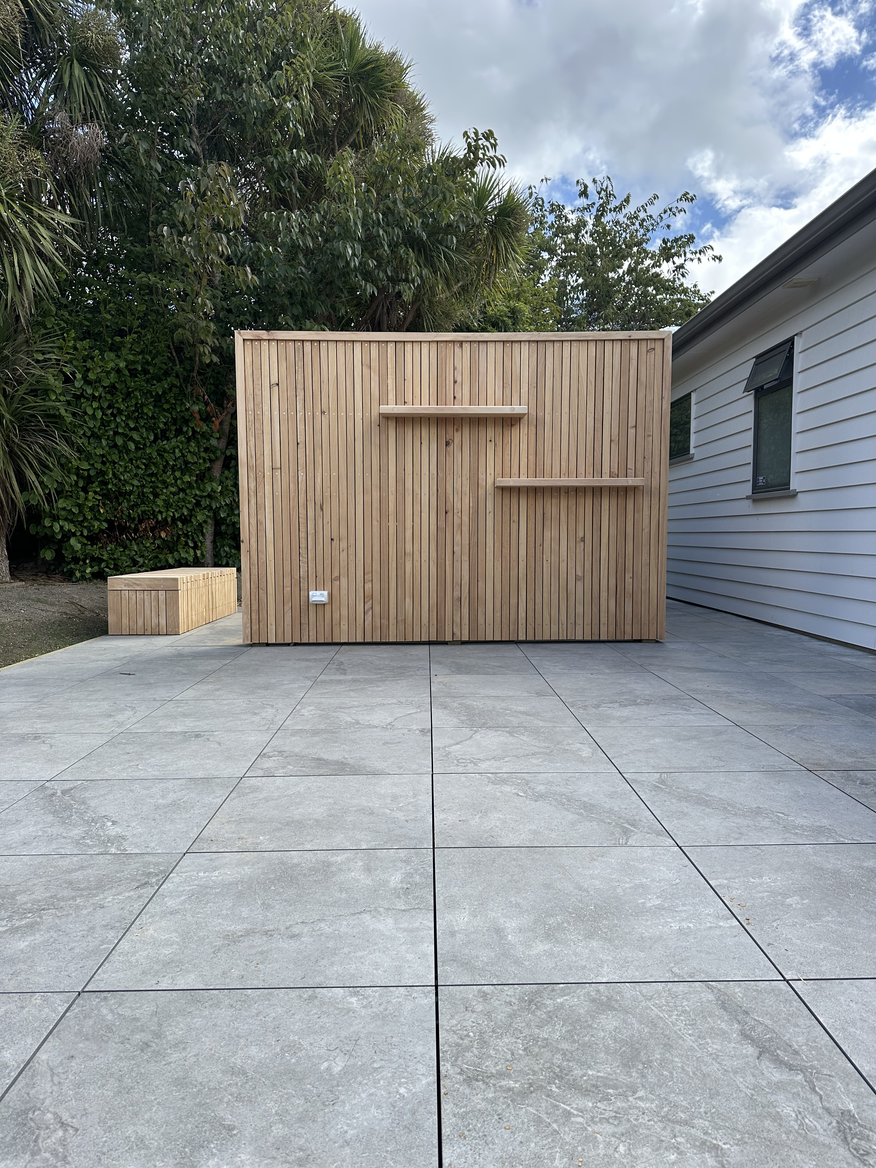 Close-up of high-quality exposed aggregate concrete paving.